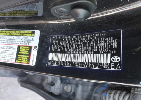 2016 Toyota Corolla S from USA, damaged, VIN 5YFBURHE2GP555596